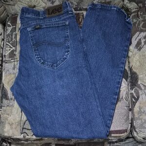 Lee Men's Classic Indigo Relaxed Jeans